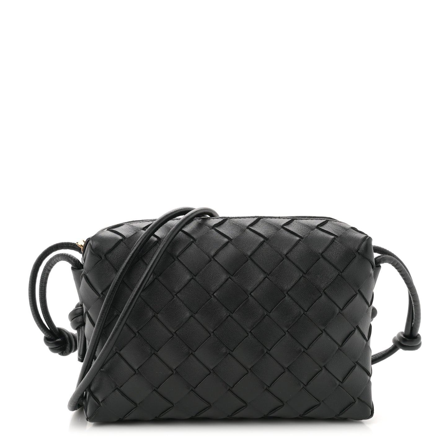 Nappa Intrecciato Mini Loop Camera Bag Black
