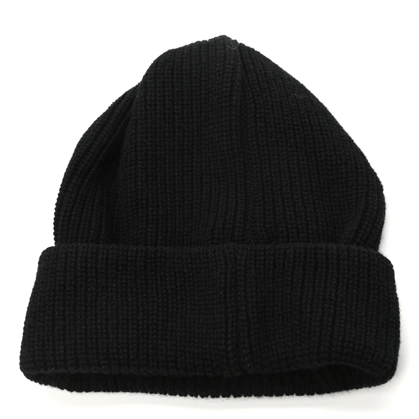 Cashmere Logo Beanie Hat Black White