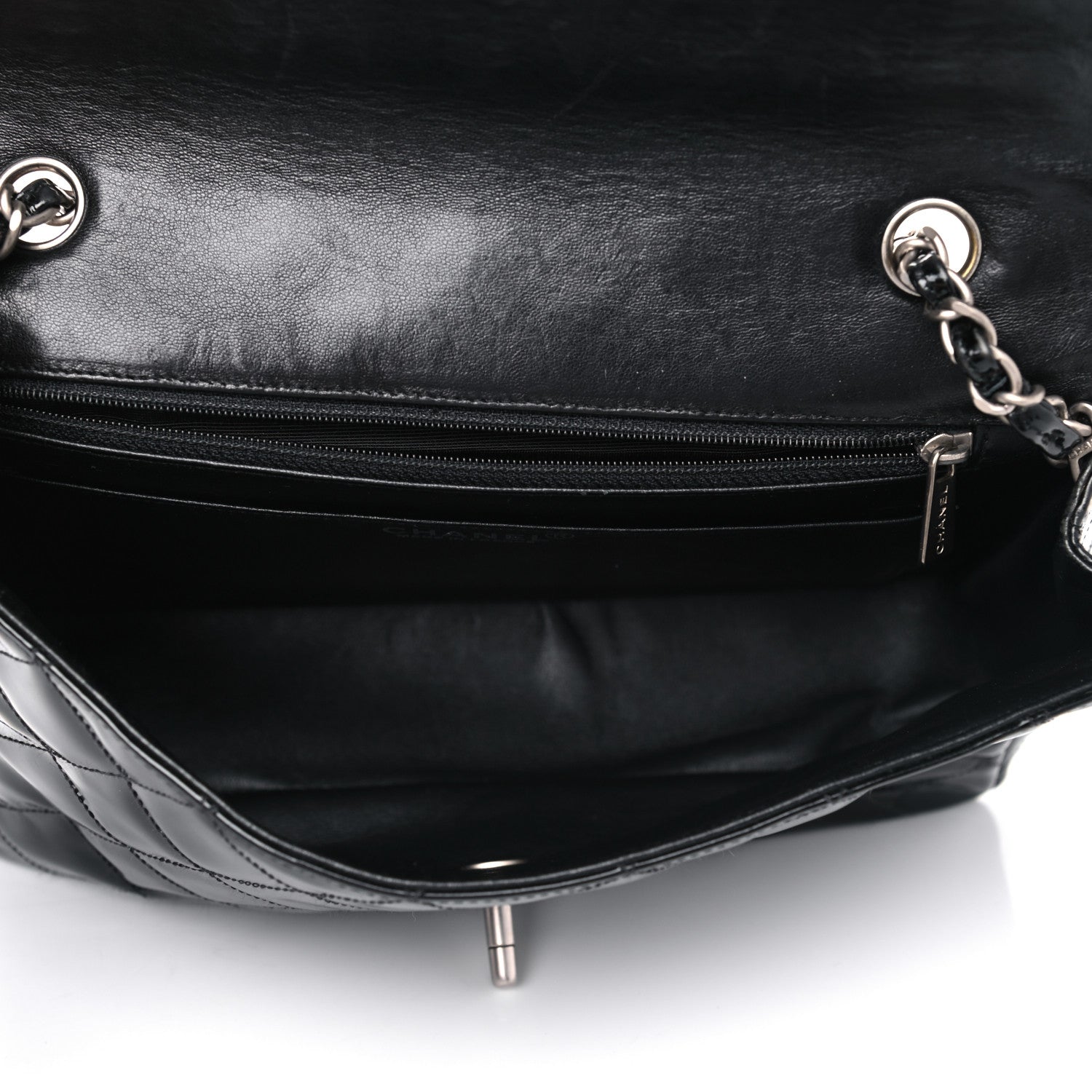 Chanel Patent Quilted Medium Single Flap Black 4 of 8