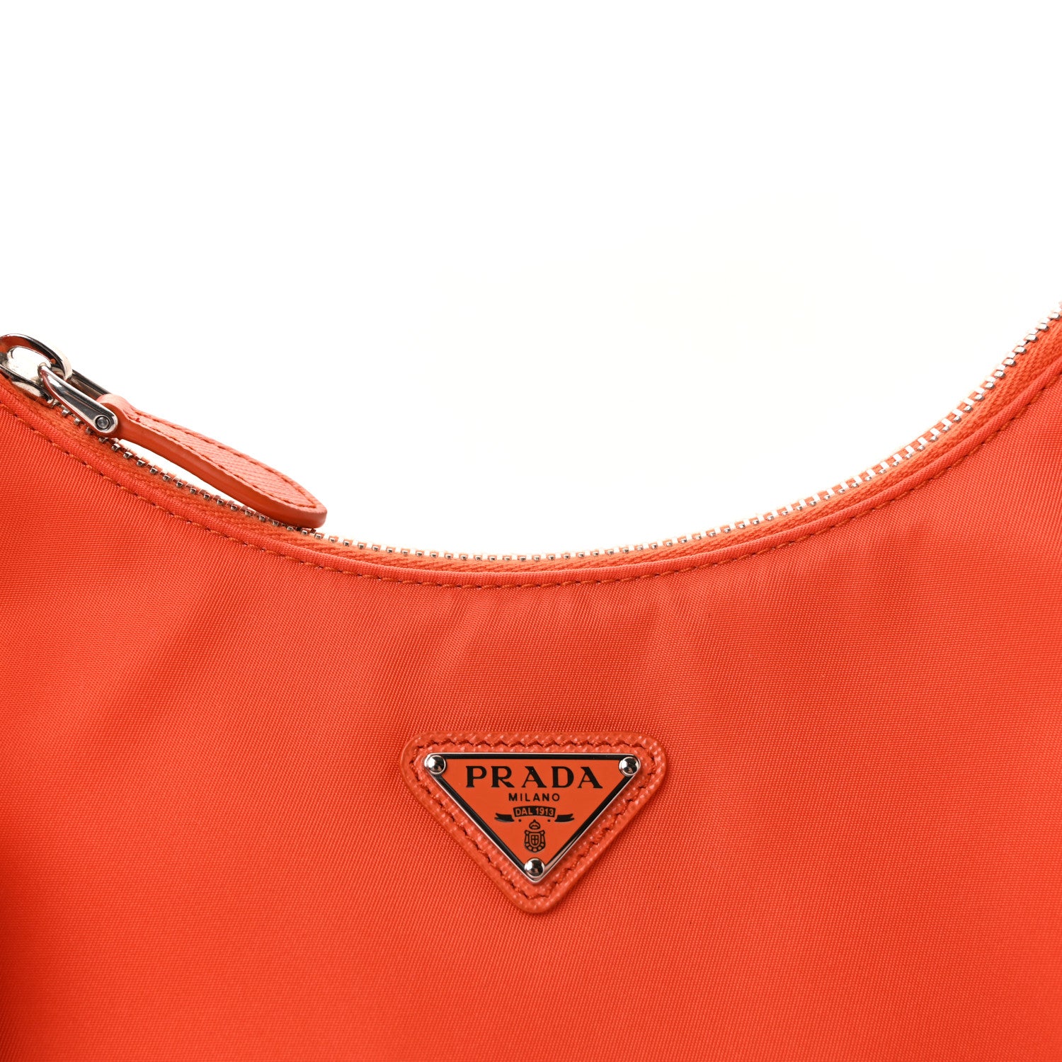Prada Re-Nylon Saffiano Mini Re-Edition 2005 Bag Arancio 7 of 9