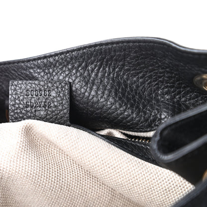 Gucci Pebbled Calfskin Medium Soho Chain Shoulder Bag Black 9 of 10
