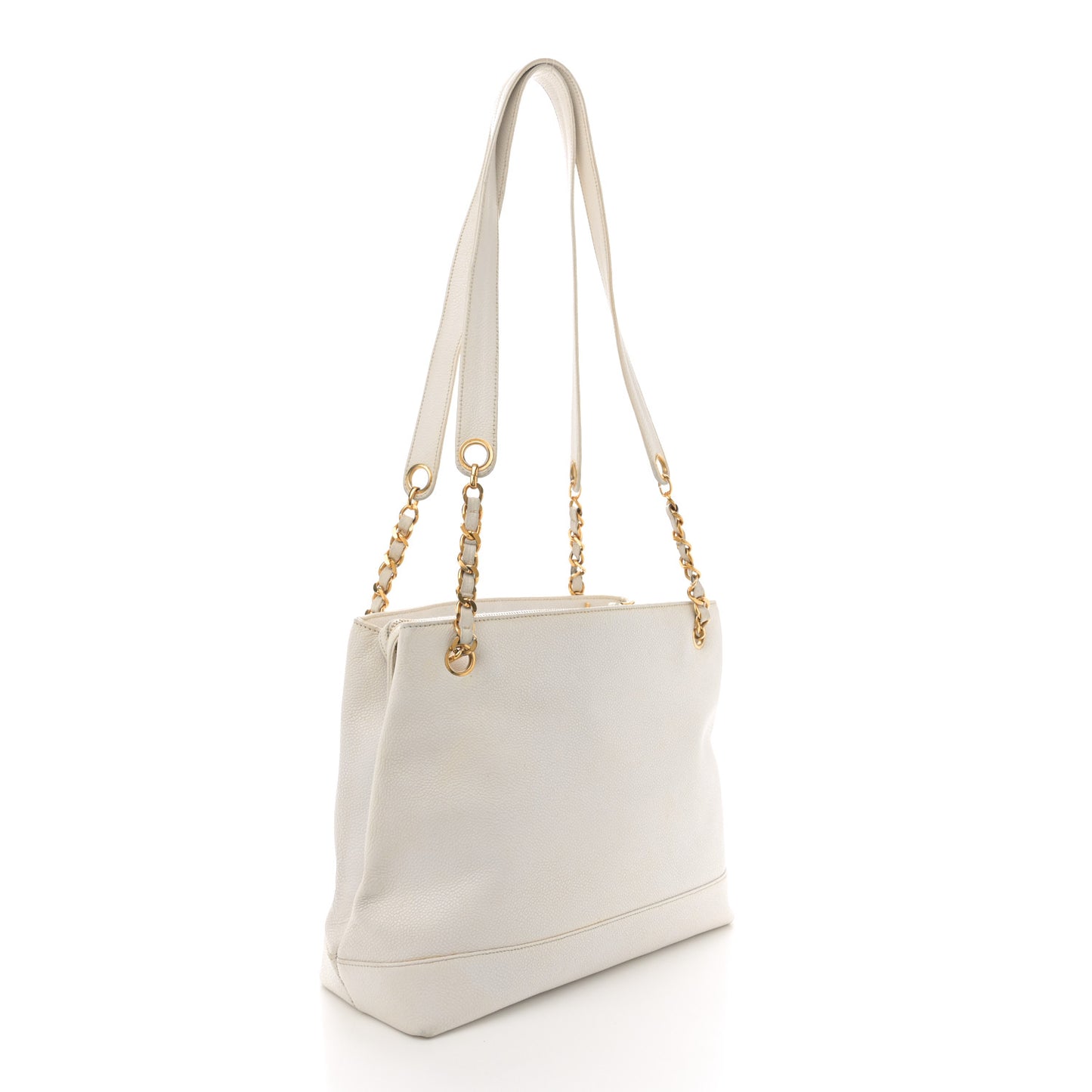 Caviar CC Shoulder Bag White
