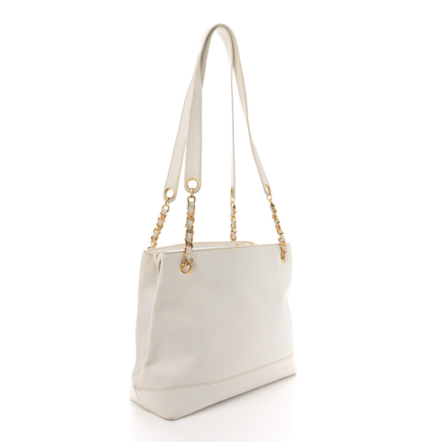 Chanel Caviar CC Shoulder Bag White 3 of 20