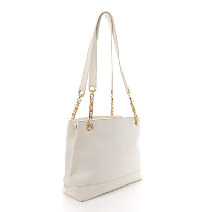 Chanel Caviar CC Shoulder Bag White 3 of 20