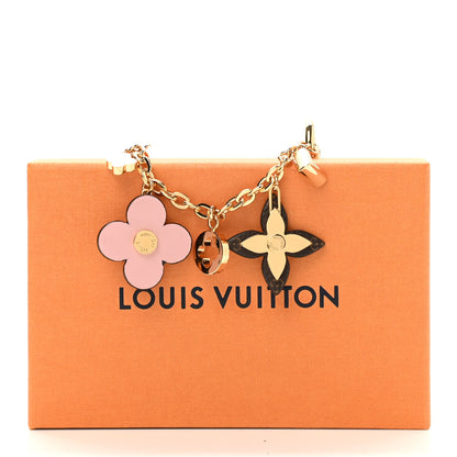Louis Vuitton Brass Monogram Blooming Flowers Bag Charm Key Holder Rose Ballerine 5 of 5