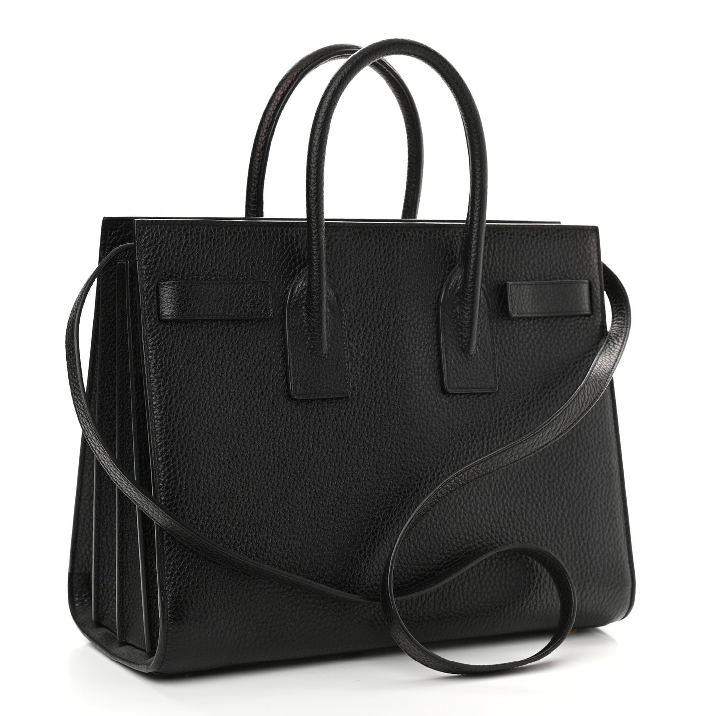 Grained Calfskin Small Sac De Jour Black