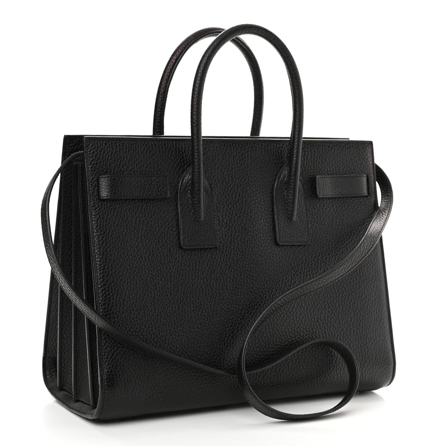 Saint Laurent Grained Calfskin Small Sac De Jour Black 3 of 13