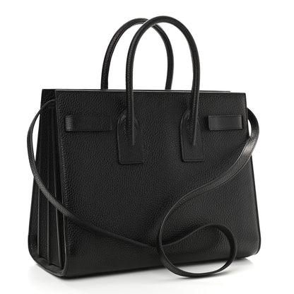 Saint Laurent Grained Calfskin Small Sac De Jour Black 3 of 13