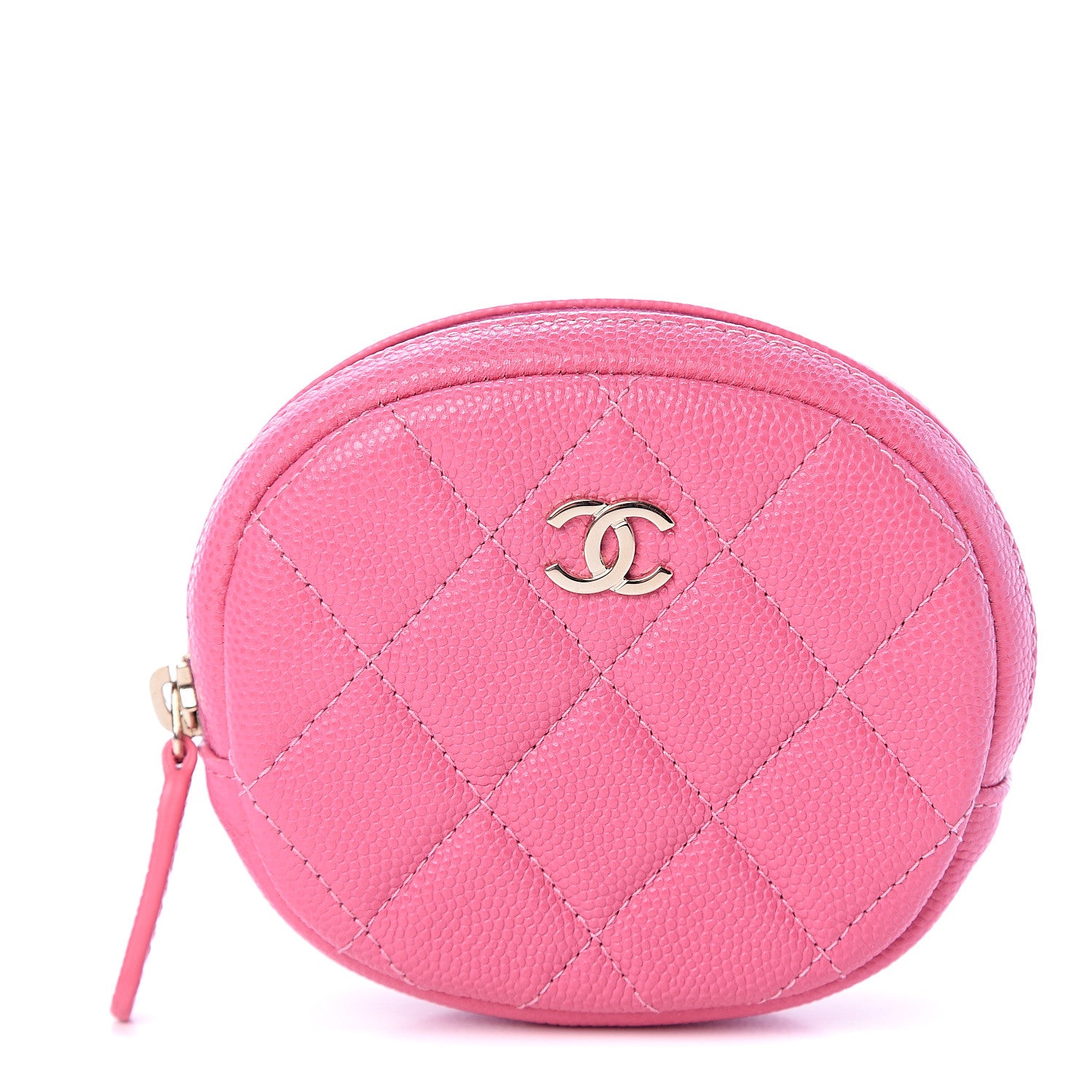 Chanel Caviar Quilted Zip Around Classic Coin Purse Pink 1 of 6