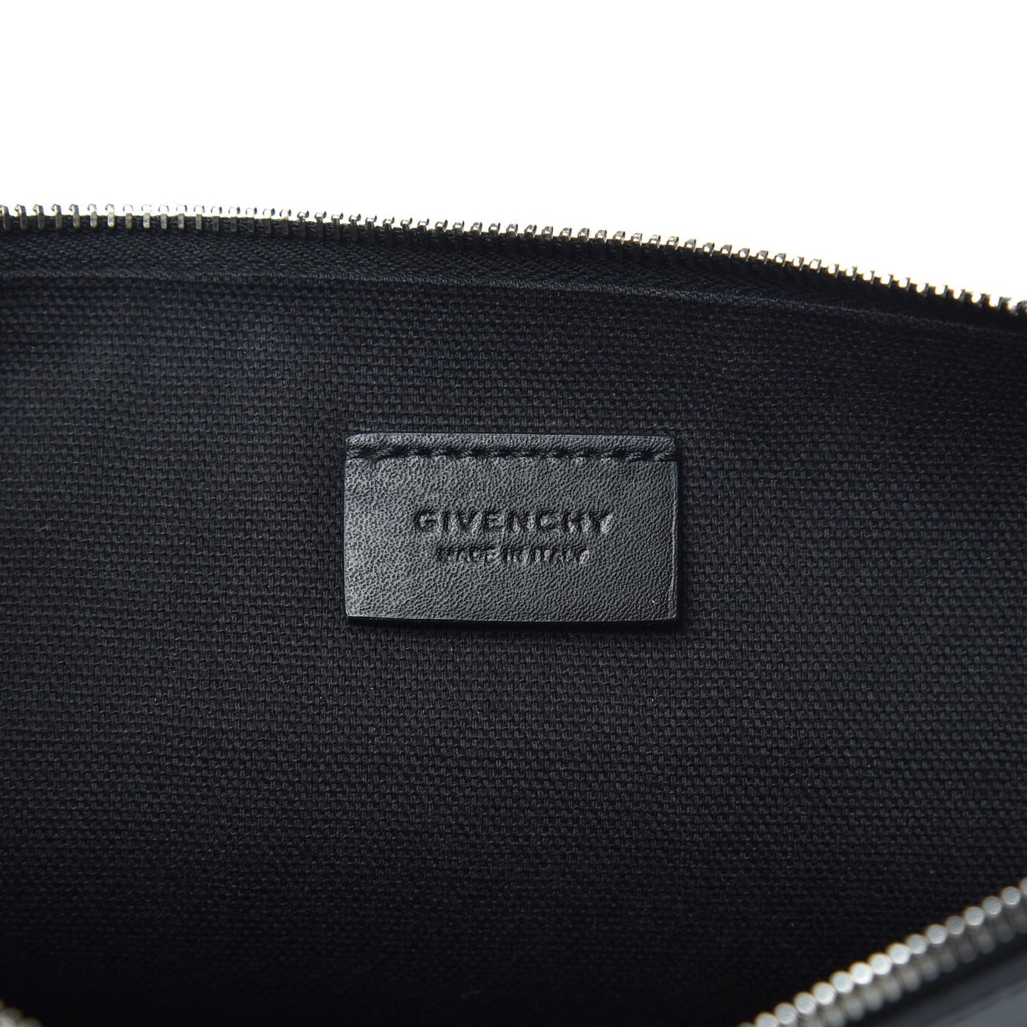 Smooth Calfskin Medium Star Pouch Black