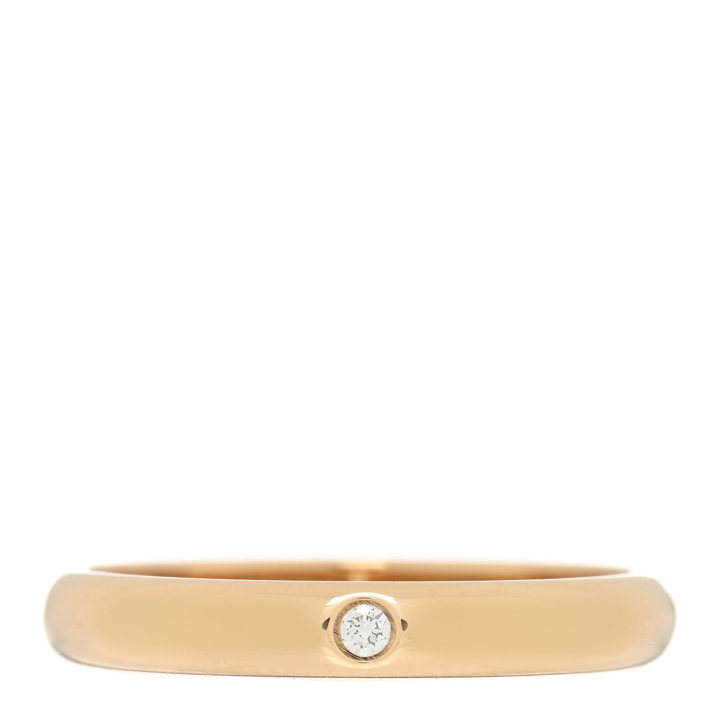 18K Yellow Gold Diamond 2.6mm 1895 Wedding Band Ring 47 4