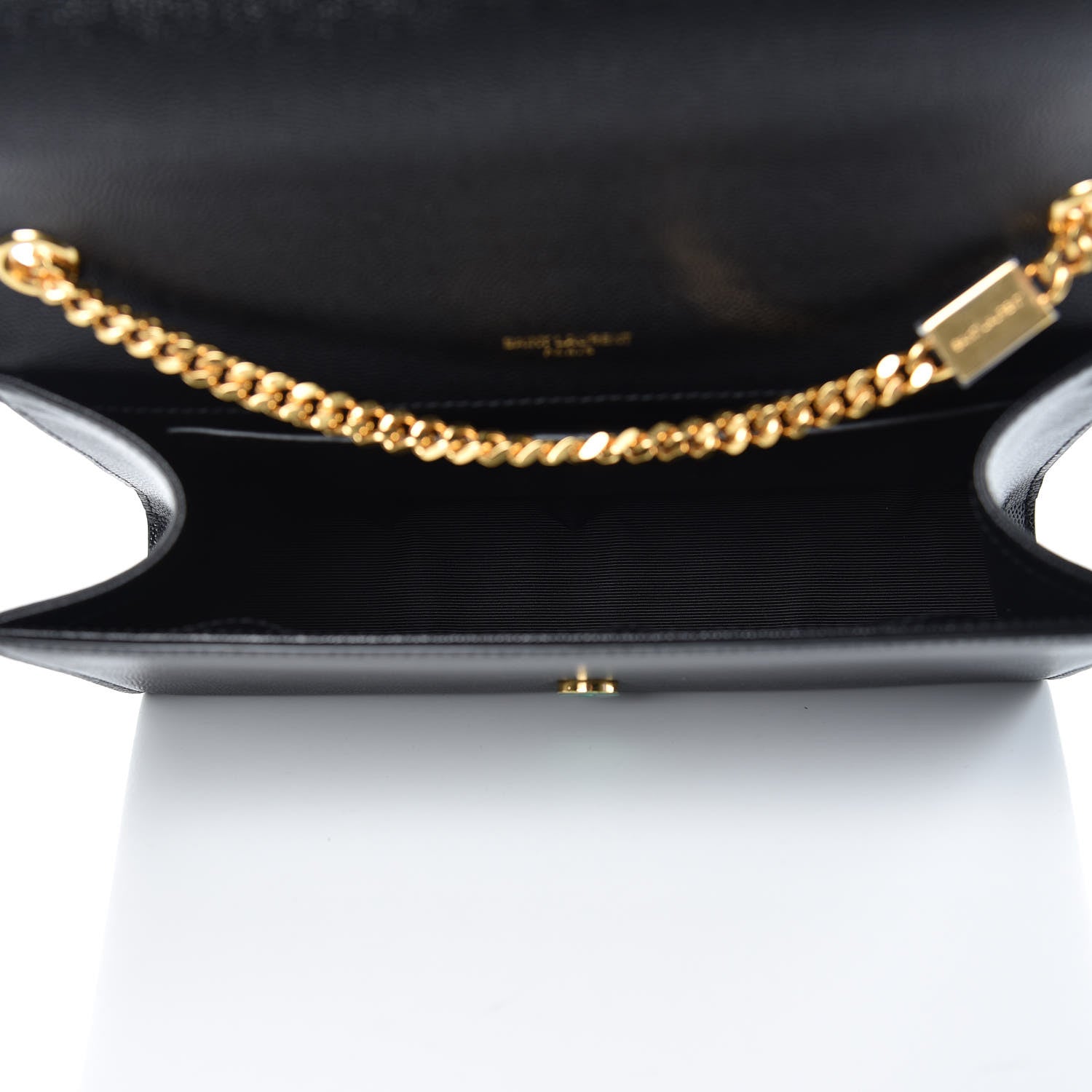 Saint Laurent Grain De Poudre Medium Classic Monogram Kate Satchel Black 5 of 9