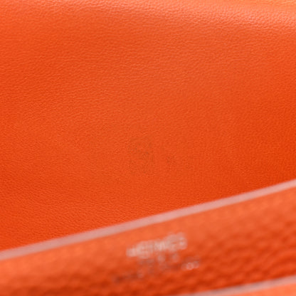 Hermes Togo Dogon Wallet Waist Pouch Orange 12 of 14