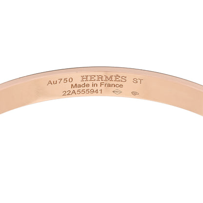 Hermes 18K Rose Gold PM Collier De Chien Bracelet ST 3 of 4