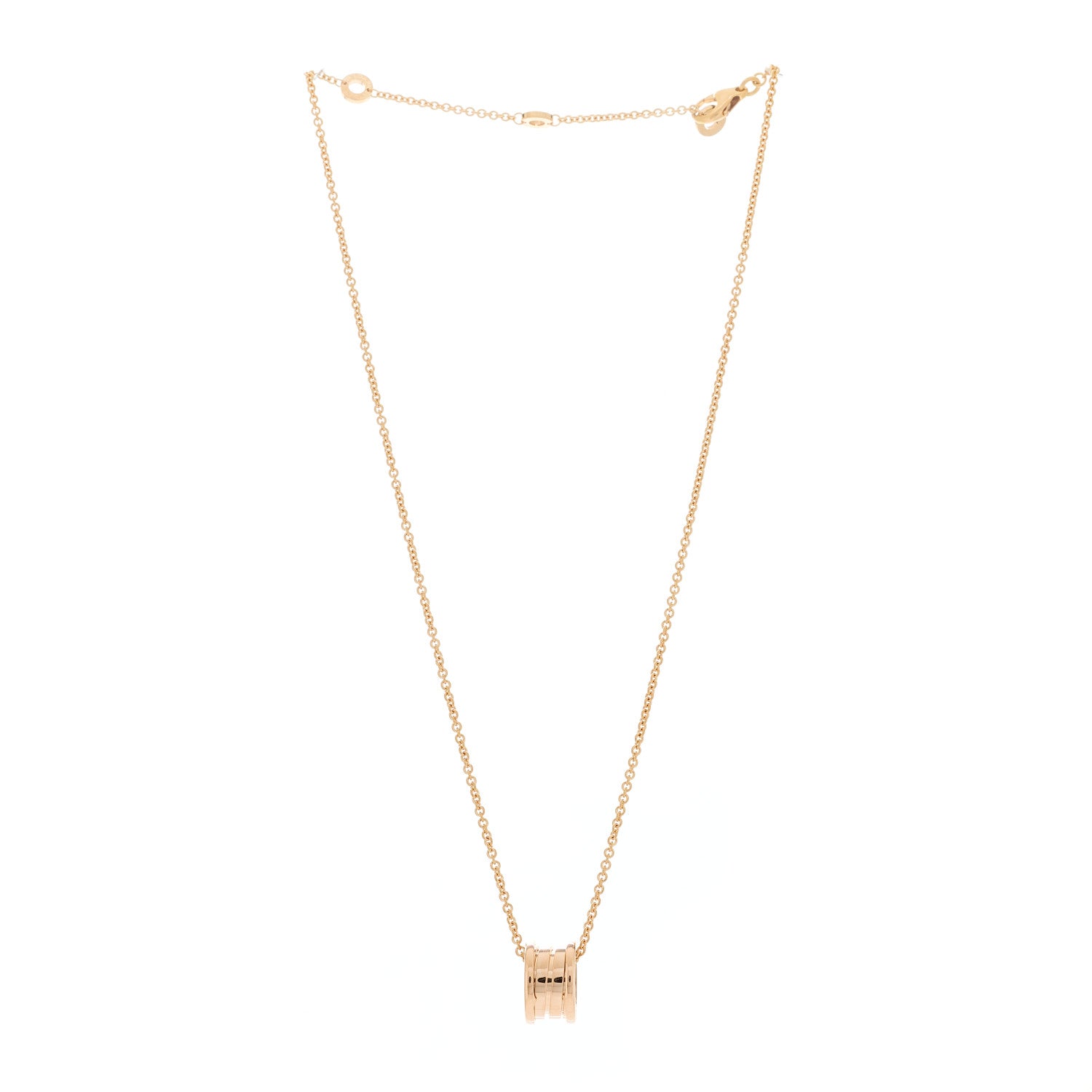 Bulgari 18K Rose Gold B.Zero1 Pendant Necklace 4 of 7