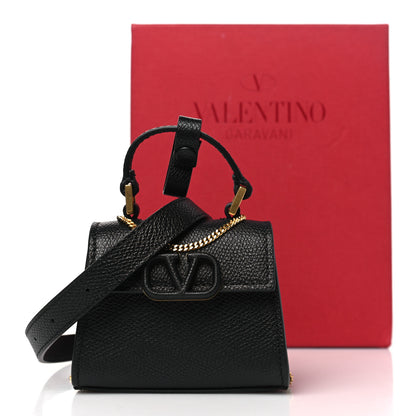 Valentino Garavani Grainy Calfskin Mini VLogo Belt Bag  85 34 Black 9 of 9