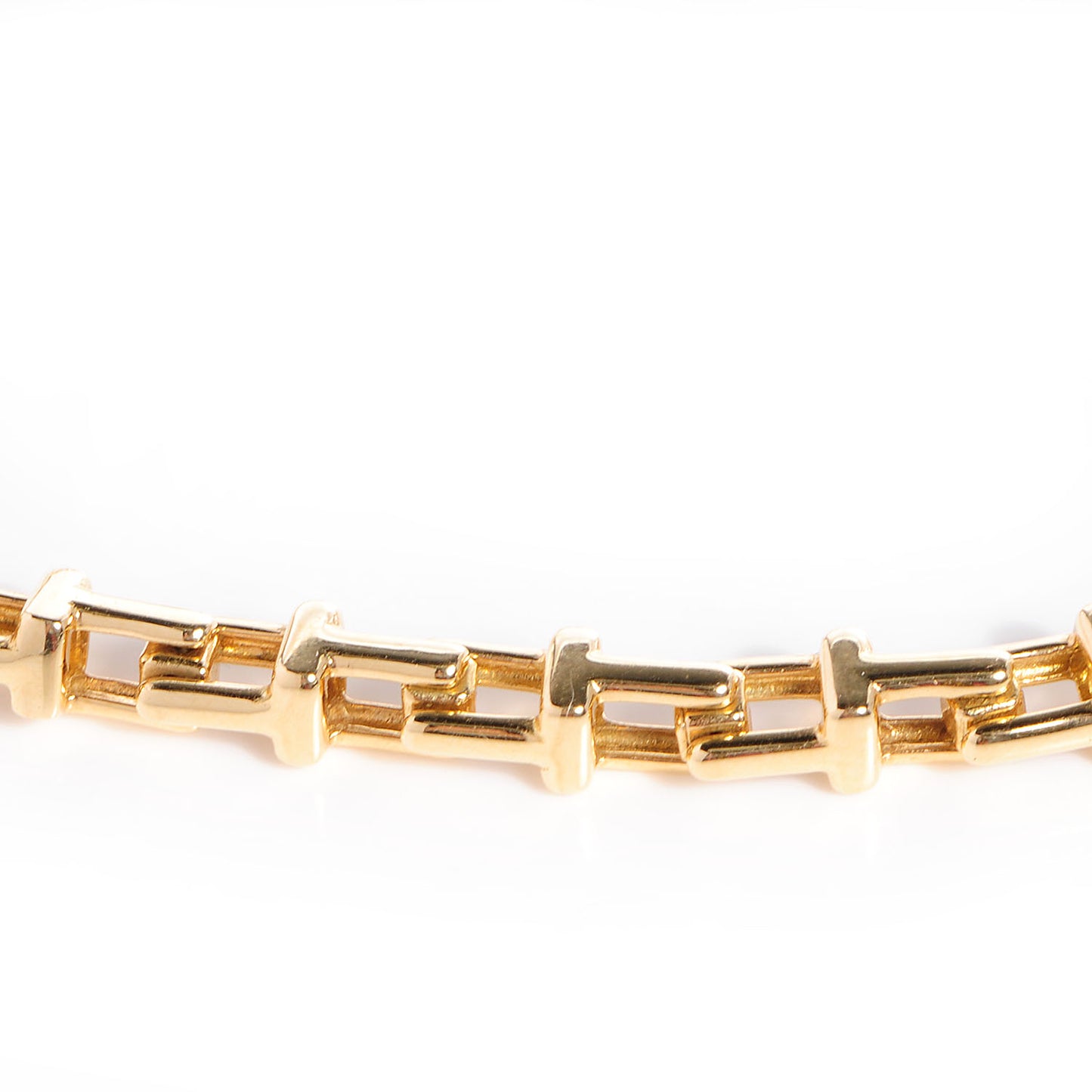 18K Yellow Gold Narrow T Chain Bracelet