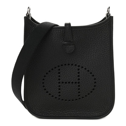 Hermes Taurillon Clemence Evelyne TPM Black 1 of 9