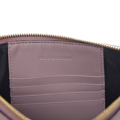 Burberry House Check Derby Peyton Crossbody Clutch Bag Pale Orchid 6 of 8