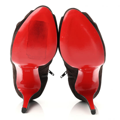 Christian Louboutin Suede Treopli 120 Booties 38.5 Moka 5 of 8