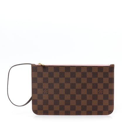 Louis Vuitton Damier Ebene Neverfull MM GM Pochette Rose Ballerine 1 of 7
