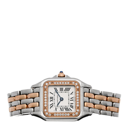 Cartier Stainless Steel 18K Pink Gold Diamond 22mm Panthere Quartz Watch 2 of 4