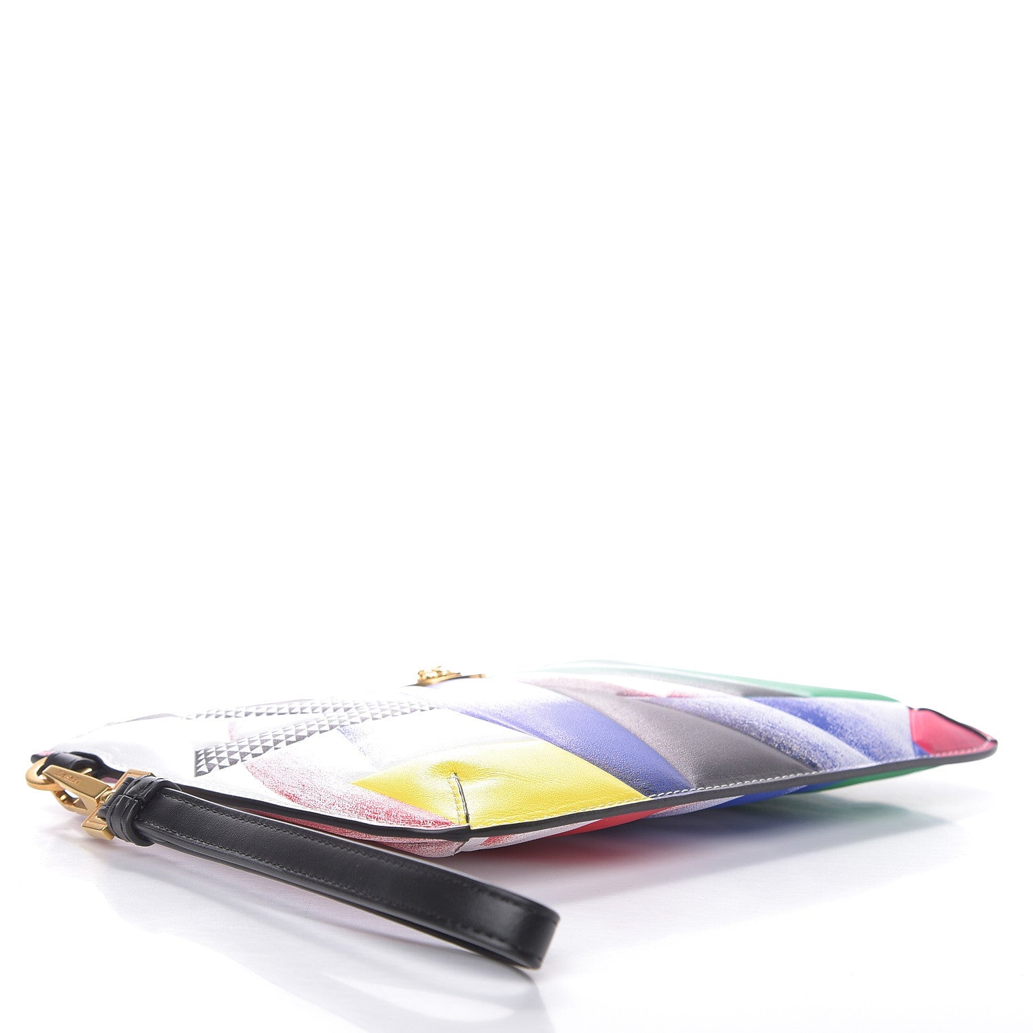 Versace Vitello Logo Print Pochette Black Multicolor 4 of 7
