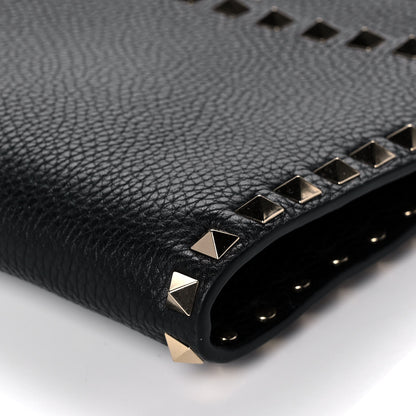 Valentino Garavani Nappa Medium Rockstud Flat Pouch Black 9 of 9