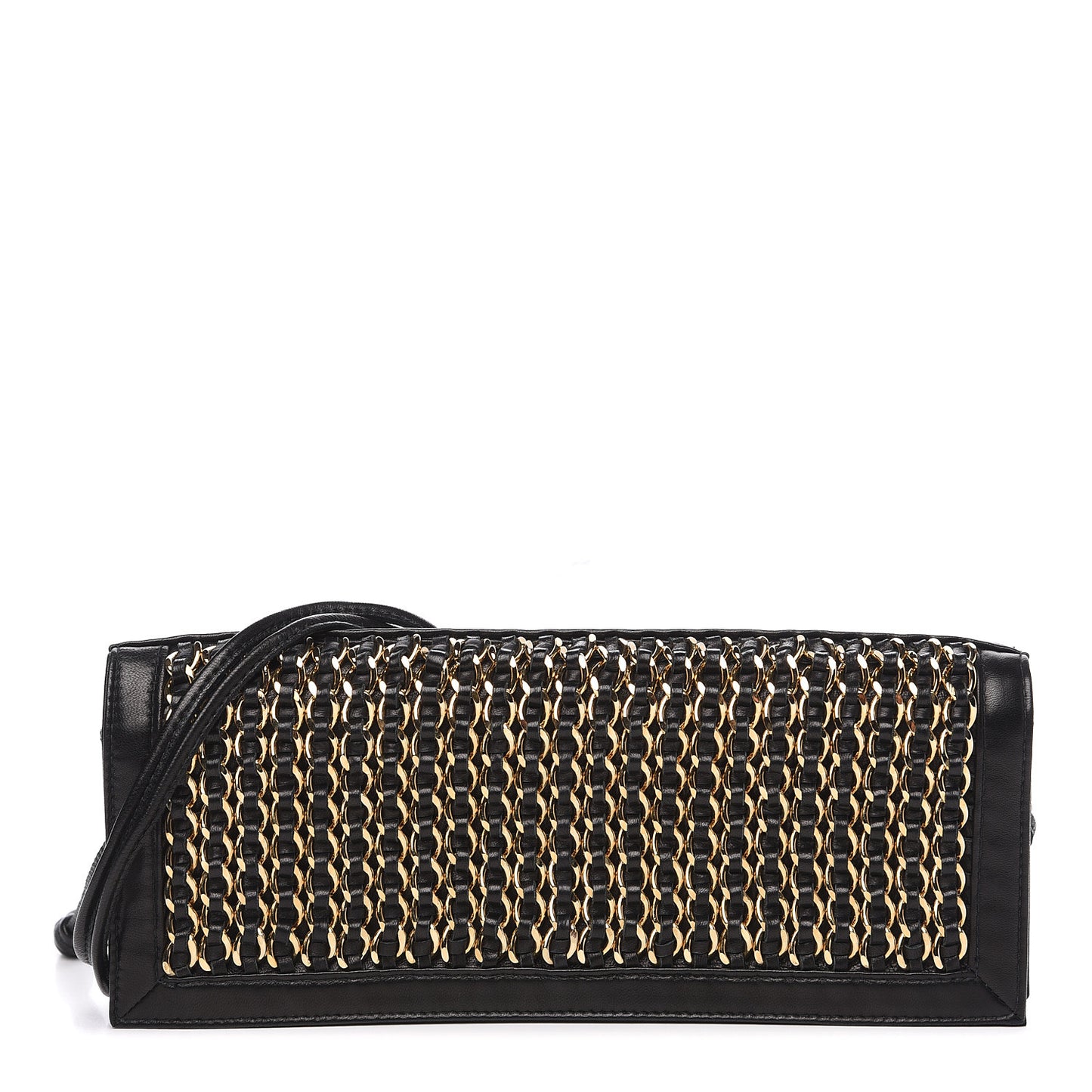 Lambskin Chain Clutch Black