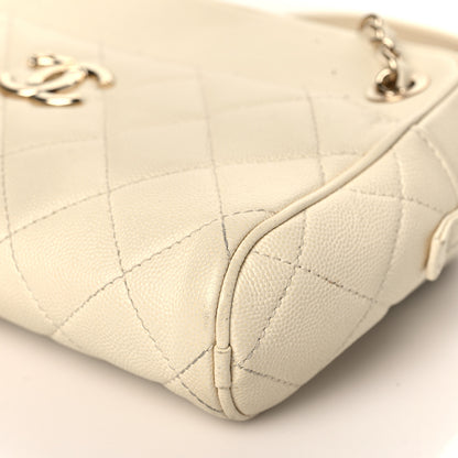 Chanel Caviar Quilted Small In & Out Camera Case White 9 of 10