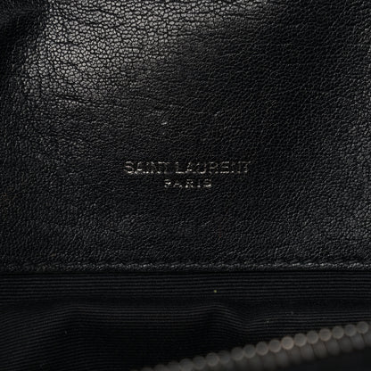 Saint Laurent Sheepskin Matelasse Chevron Monogram Large College Satchel Black 7 of 14