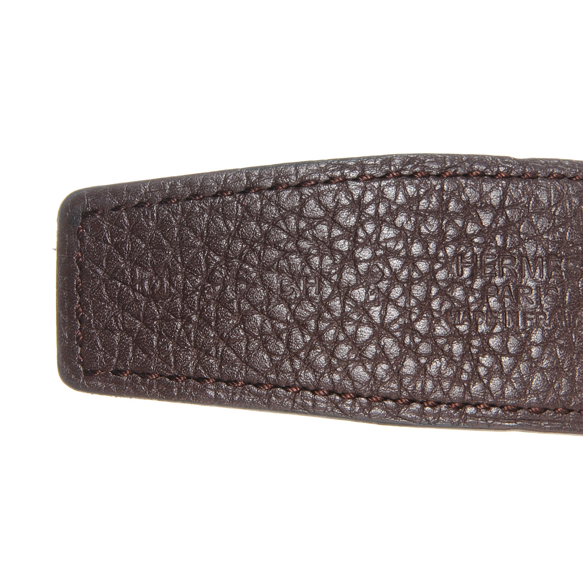 Hermes Taurillon Clemence Box Reversible Constance 32mm Brushed Silver H Belt 95 Ebene Noir 6 of 7