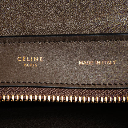 Celine Nubuck Crocodile Embossed Medium Trapeze Grey 5 of 7