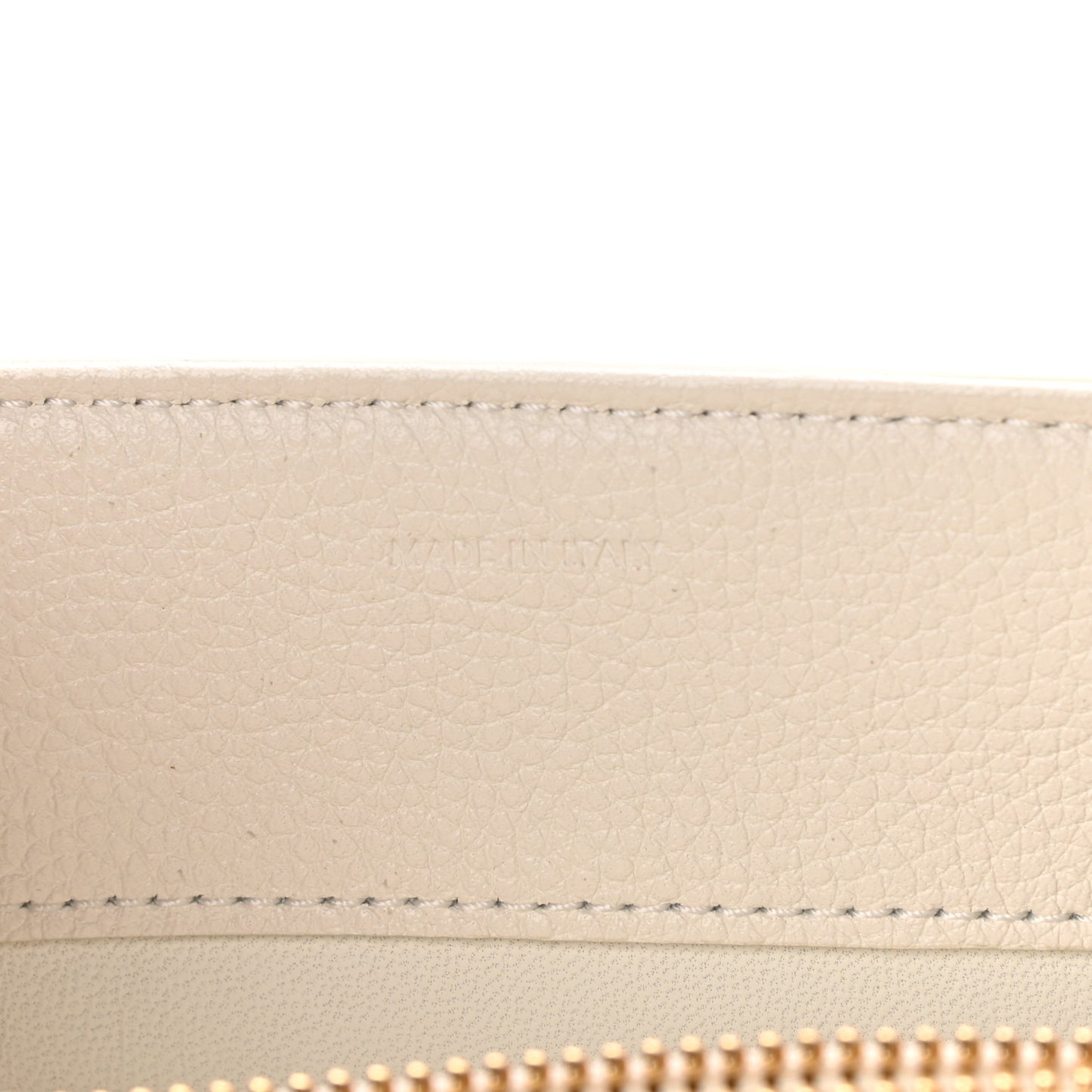 Grained Calfskin Small 16 Top Handle Bag White