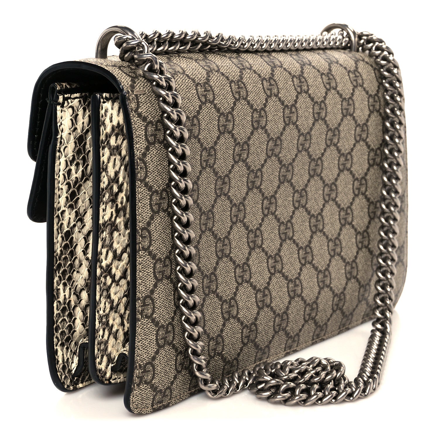 Gucci GG Supreme Monogram Elaphe Elephant Embroidered Small Dionysus Shoulder Bag 3 of 11