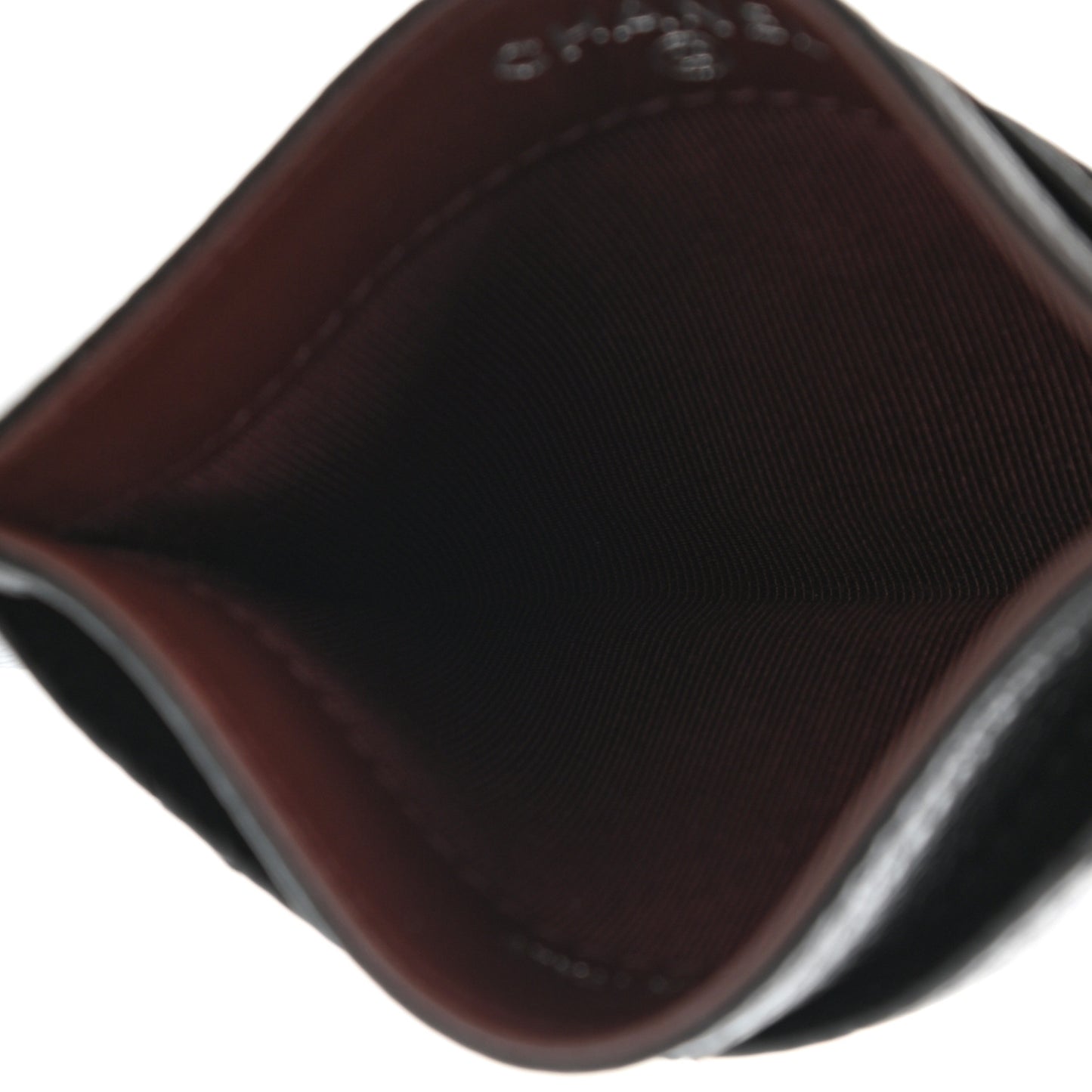 Caviar Quilted Card Holder Black
