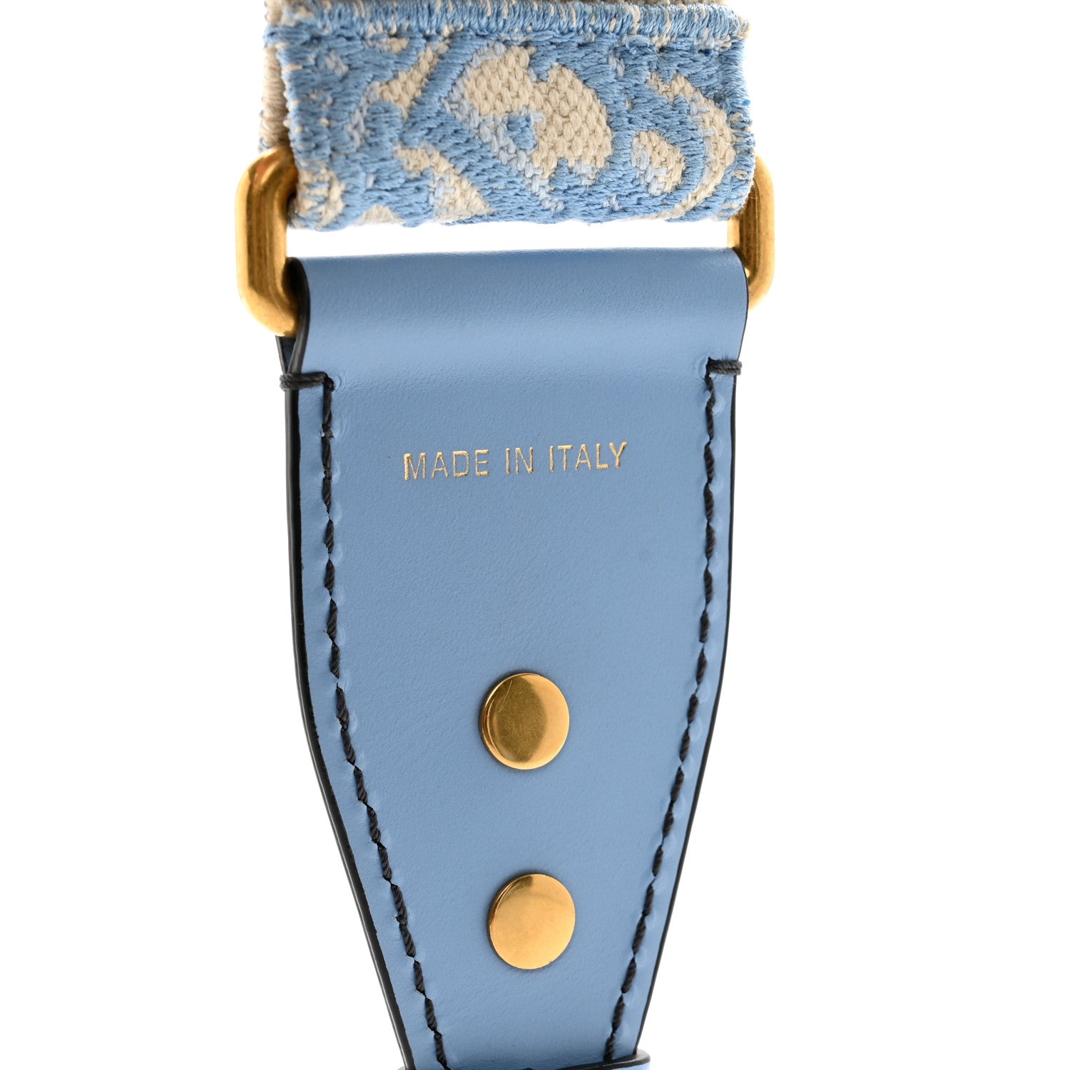 Christian Dior Oblique Adjustable Shoulder Strap Cornflower Blue 3 of 3