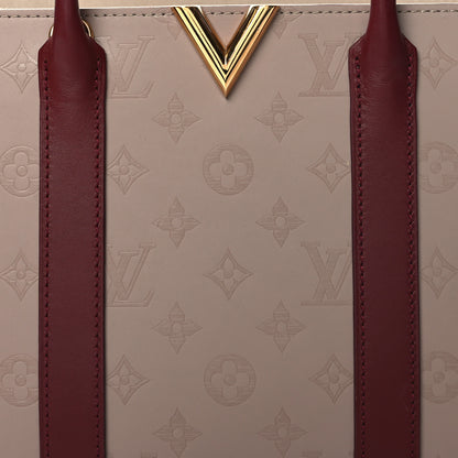 Louis Vuitton Monogram Cuir Plume Very Tote MM Mastic Raisin 7 of 10