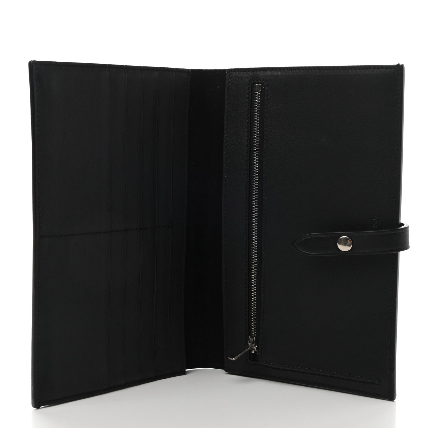 Celine Lizard Calfskin Large Multifunction Strap Wallet Black 5 of 9