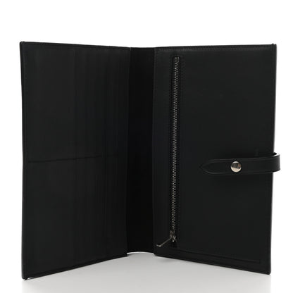 Celine Lizard Calfskin Large Multifunction Strap Wallet Black 5 of 9