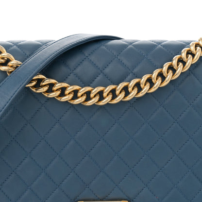 Chanel Lambskin Quilted New Medium Boy Flap Dark Blue 8 of 15