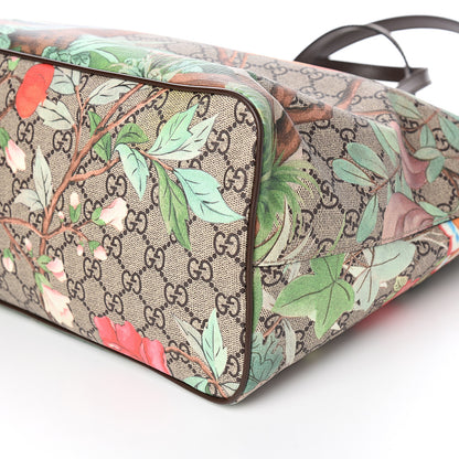 Gucci Soft GG Supreme Monogram Tian Medium Crossbody Tote Beige Multicolor New Acero 8 of 10