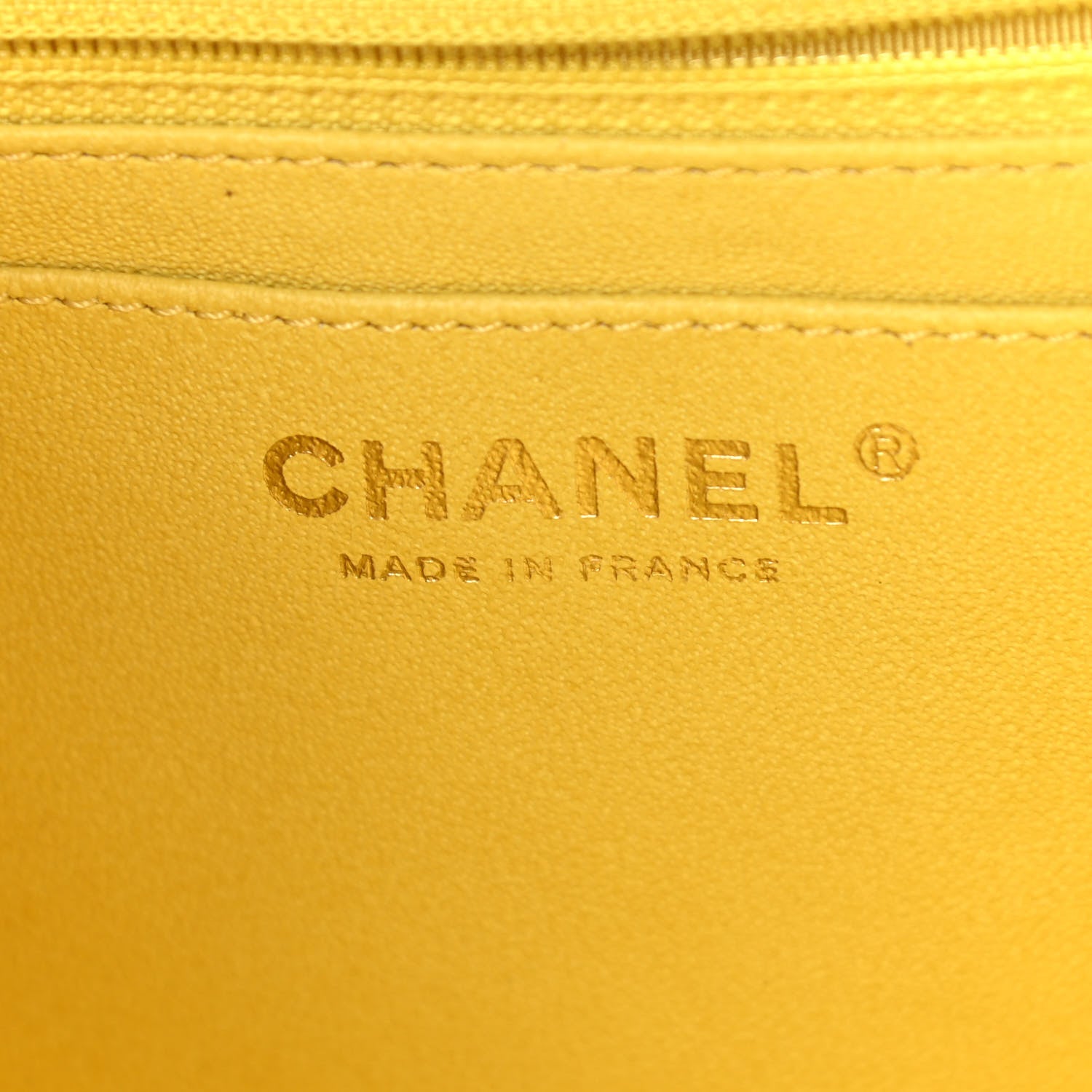 Chanel Lambskin Quilted Jumbo Single Flap Yellow 5 of 9