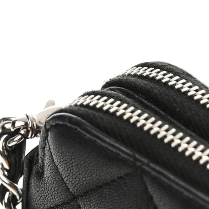 Chanel Lambskin Quilted CC Box Clutch With Chain Black 16 of 17