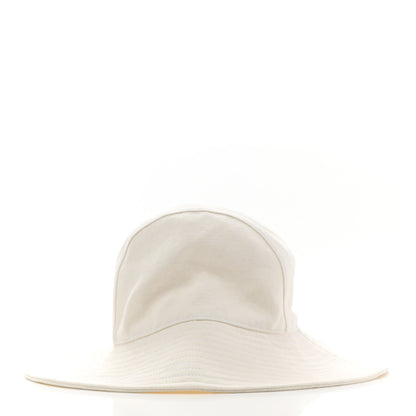 Hermes Stonewashed Linen Colette Hat 57 Warm White 4 of 8