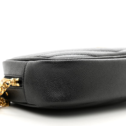 Saint Laurent Grain De Poudre Matelasse Monogram Mini Lou Camera Bag Black 9 of 10
