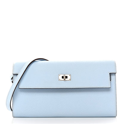 Hermes Epsom Kelly Wallet To Go Bleu Brume 1 of 10