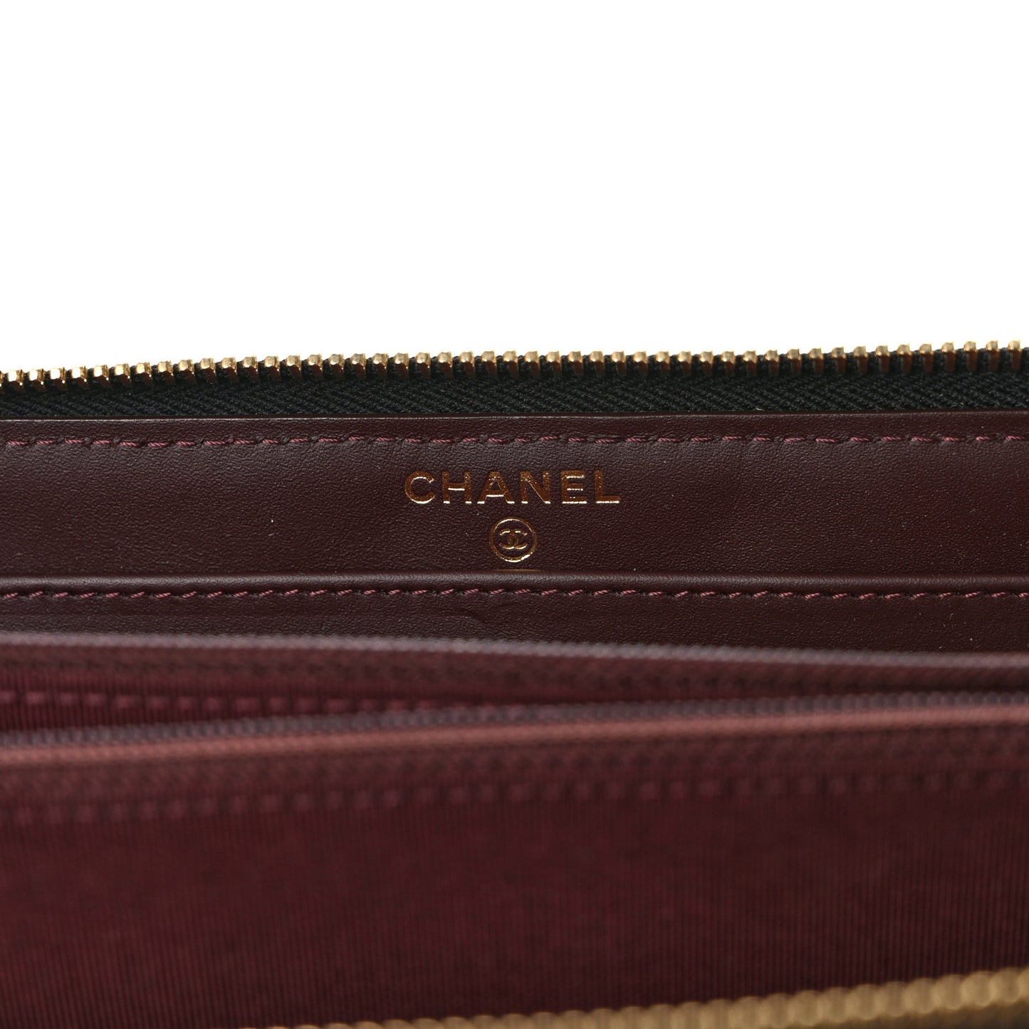 Caviar Quilted Large Gusset Zip Around Wallet Black