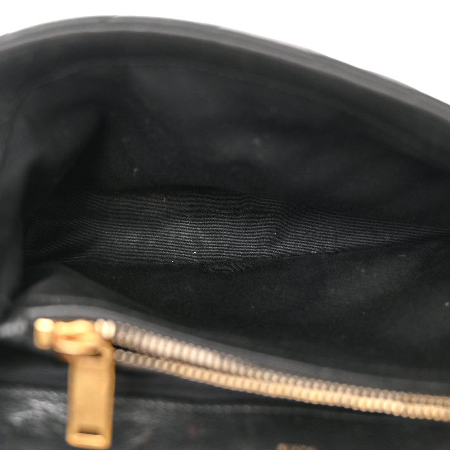 Sheepskin Matelasse Chevron Monogram Medium College Bag Black