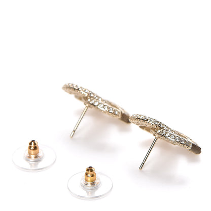 Chanel Crystal CC Earrings Gold 3 of 5